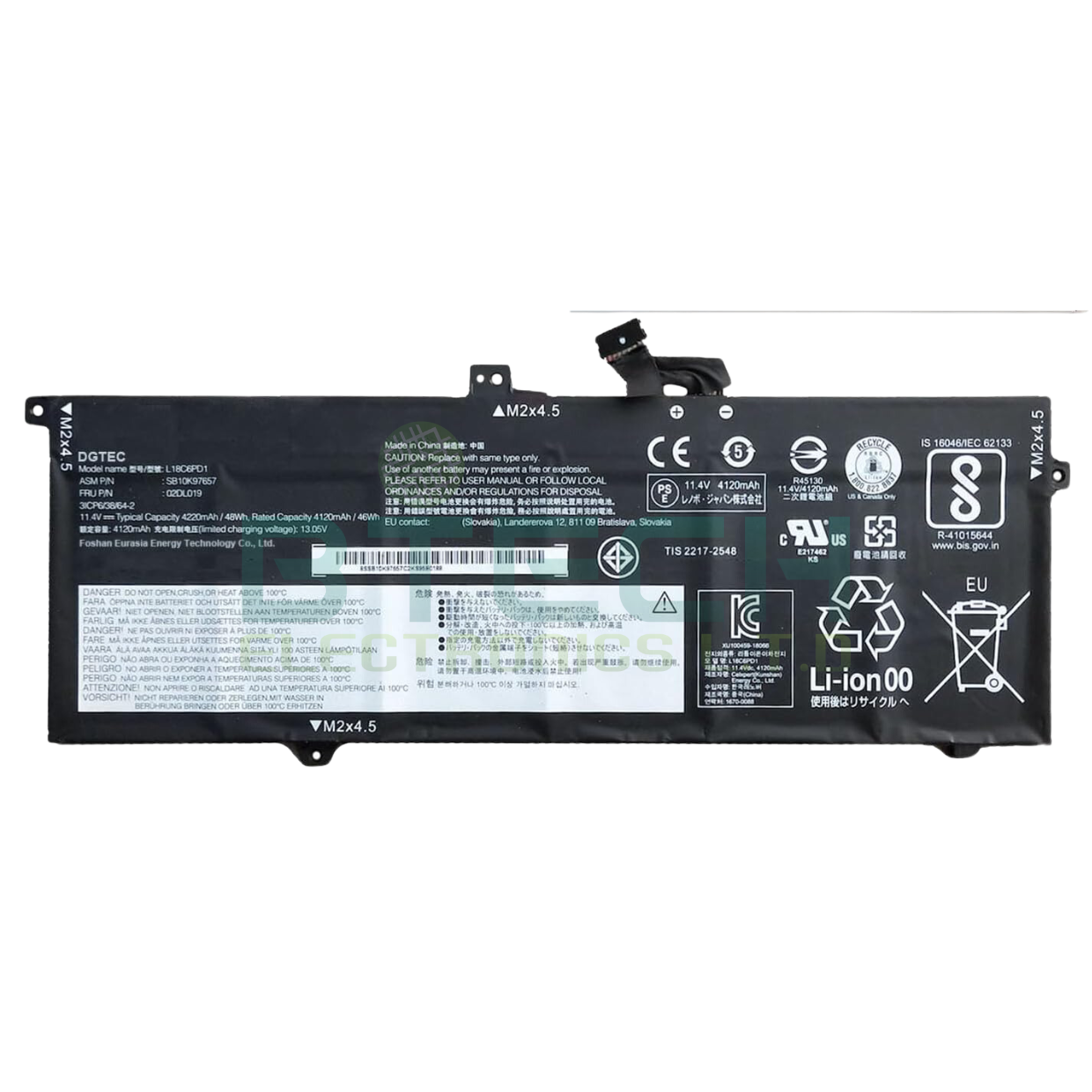סוללה מקורית פנימית למחשב נייד Lenovo ThinkPad X390 X395