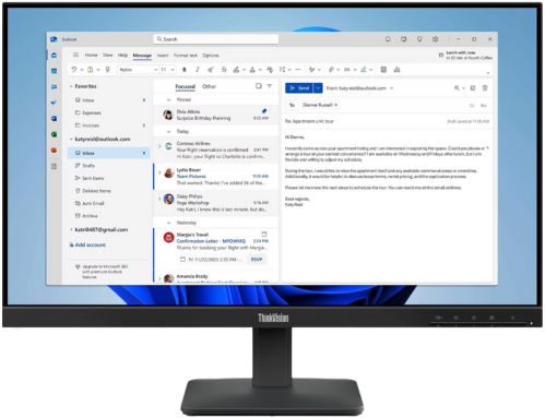 מסך מחשב lenovo S24-4e 23.8" FHD IPS 4ms 100Hz 3Yr-Os