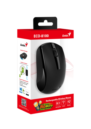 עכבר אלחוטי נטען Genius ECO-8100 BlueEye