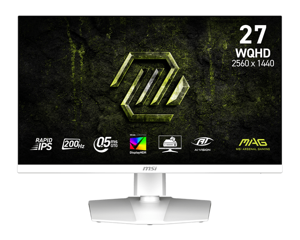 מסך גיימינג לבן MSI MAG 274QRFW E20 ‏27 אינץ׳ WQHD ‏200Hz
