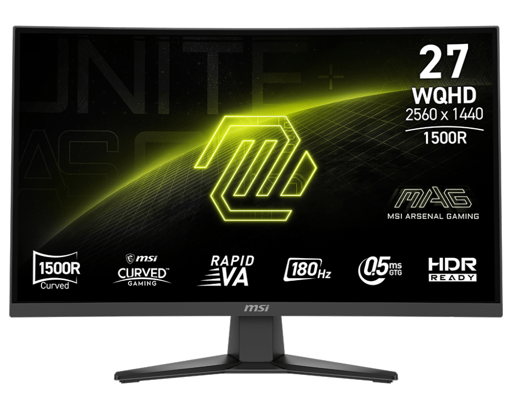 מסך גיימינג קעור MSI MAG 275CQF E18 ‏27 אינץ׳ WQHD ‏180Hz