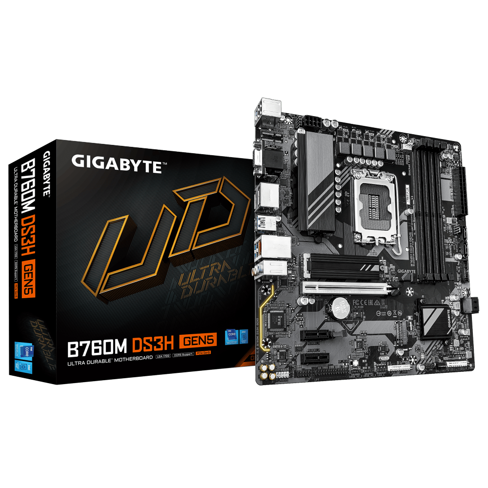 לוח Gigabyte B760M DS3H GEN5 M-ATX DDR5 DP HDMI LGA1700