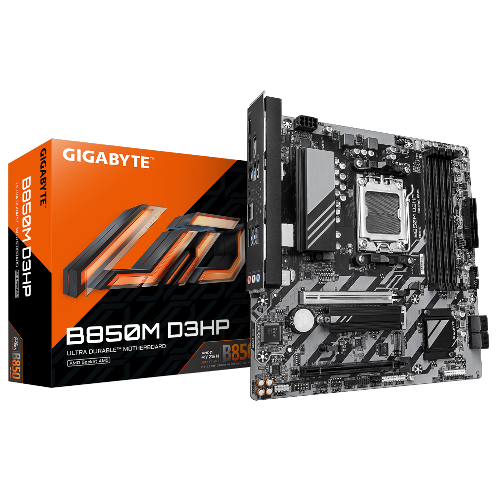 לוח אם Gigabyte B850M D3HP 1.2 mATX DDR5 AM5 1GbE Lan USB-C