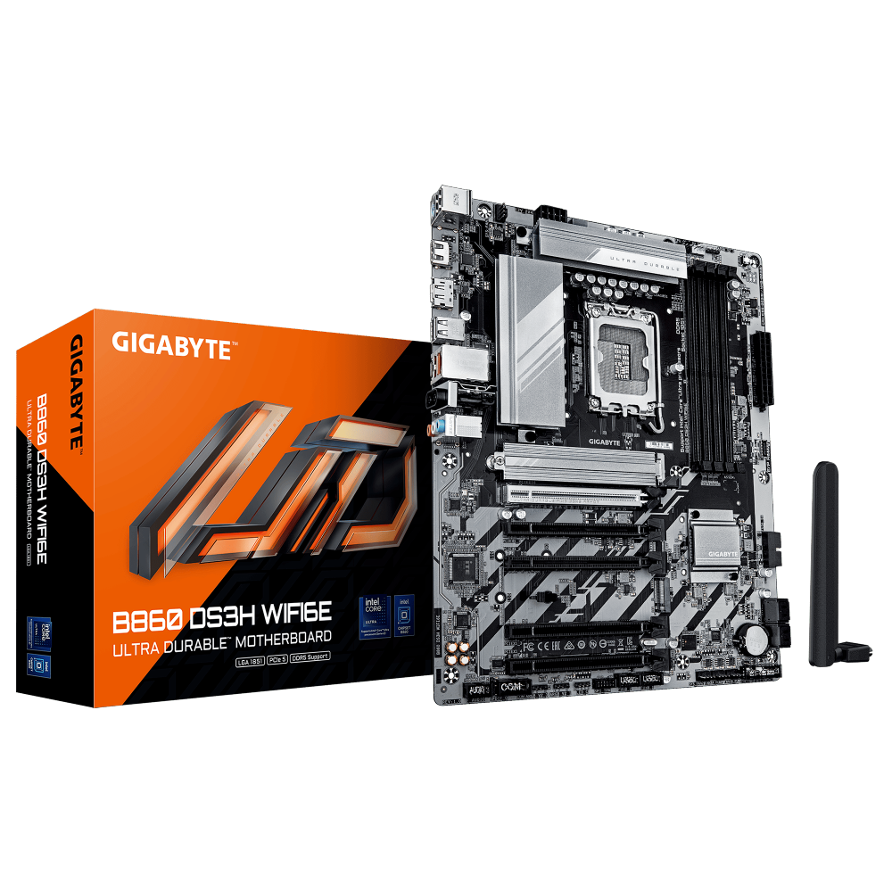 לוח למעבד דור 15 Gigabyte B860 DS3H WIFI6E ATX 2.5GB LAN