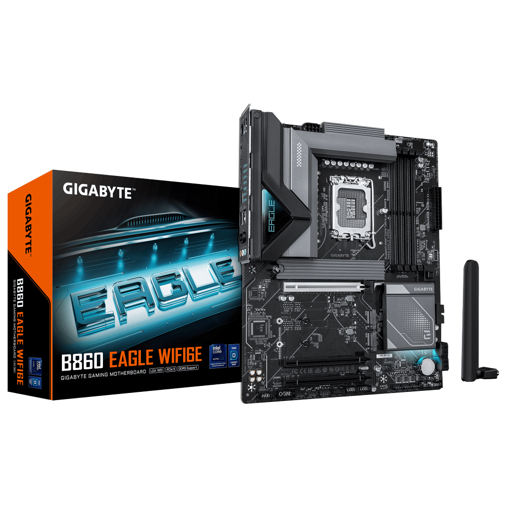 לוח למעבד דור 15 Gigabyte B860 EAGLE WIFI6E ATX 2.5GB LAN