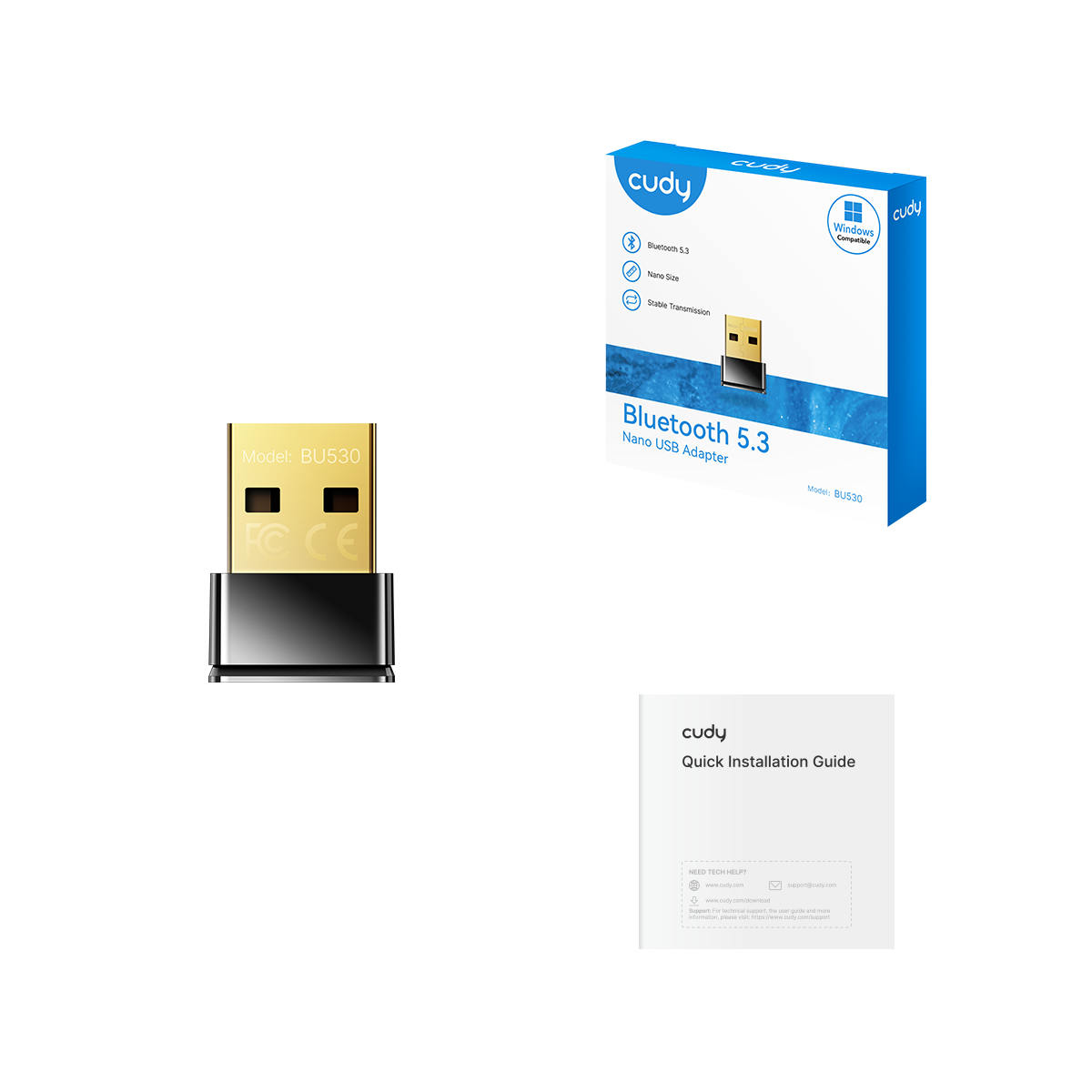 מתאם Bluetooth 5.3 Nano USB Cudy BU530