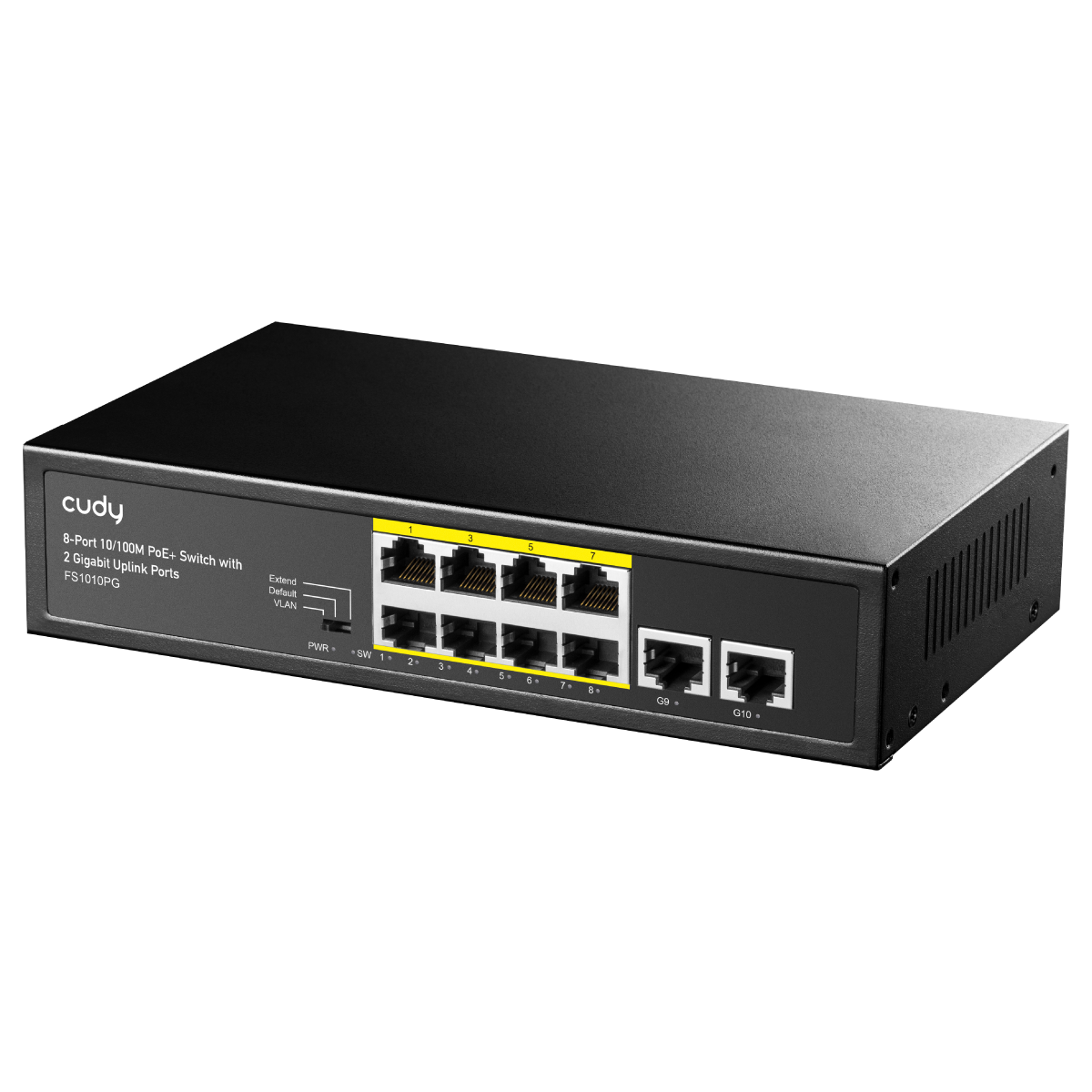 מתג PoE+ Cudy FS1010PG-IL ‏8-Port Fast Ethernet + 2 Uplink Gigabit ‏120W