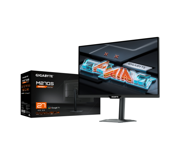 מסך גיימינג חכם Gigabyte M27QS 2K SS IPS 1Ms 180Hz Google TV