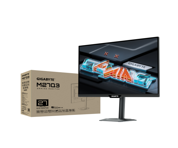 מסך גיימינג Gigabyte M27Q3 2K 1Ms SS IPS 320Hz KVM G-Sync