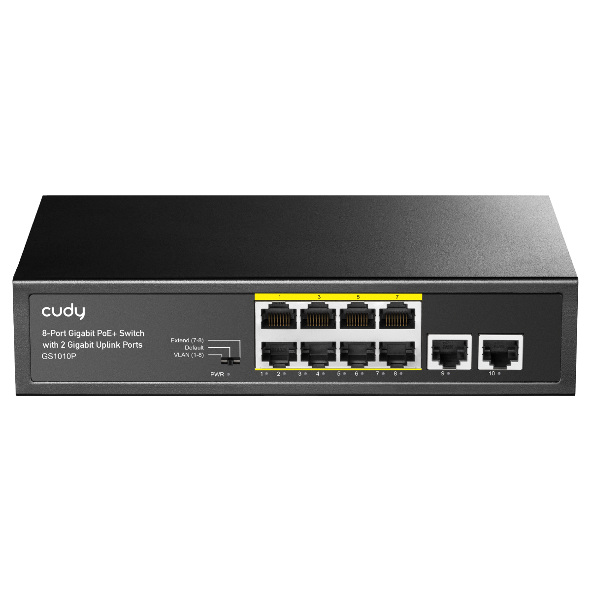 מתג PoE+ Cudy GS1010P-IL ‏8-Port Gigabit + 2 Uplink ‏120W