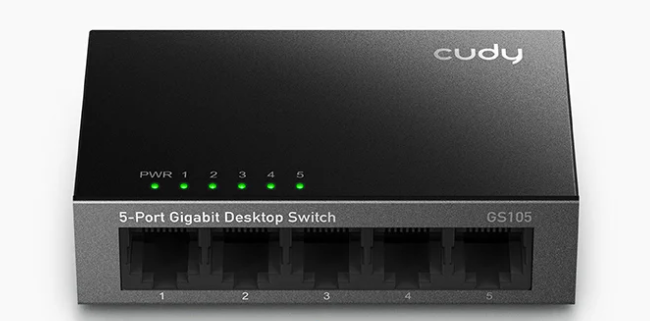 מתג Cudy GS105-IL ‏5-Port Gigabit במארז מתכת