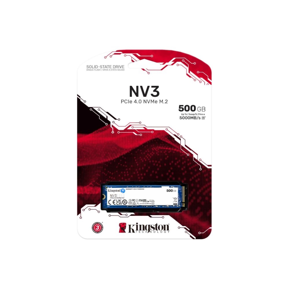 דיסק פנימי Kingston NV3 500GB NVME GEN 4.0 M.2 2280 5000/3000Mb/s