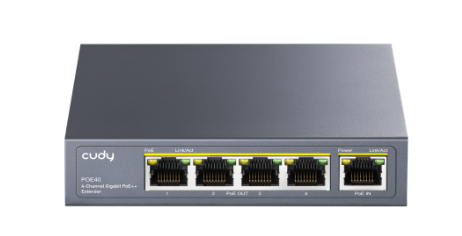 מאריך PoE++ Cudy POE40 ‏4 ערוצים Gigabit