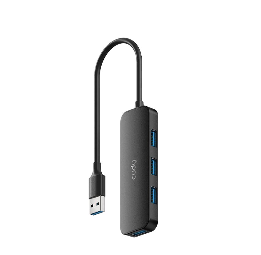 רכזת Cudy UH40A ‏USB-A עם 4 יציאות USB 3.0