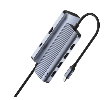 רכזת Cudy UH500 ‏USB-C ‏6-in-1 עם HDMI 4K ו-PD ‏100W