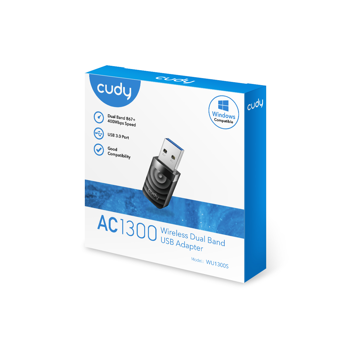 מתאם Wi-Fi USB Cudy WU1300S-IL ‏AC1300 High-Gain